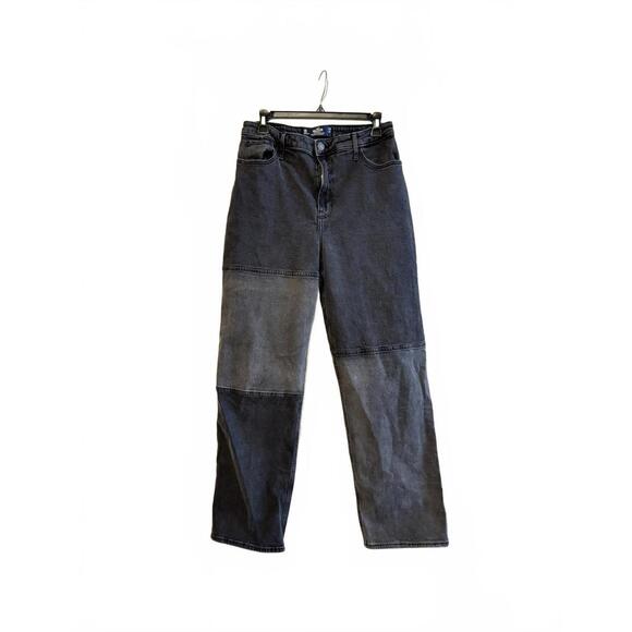 Hollister Denim - {SOLD} Hollister Ultra High Rise Black Patchwork Dad Denim Jeans- Size 8